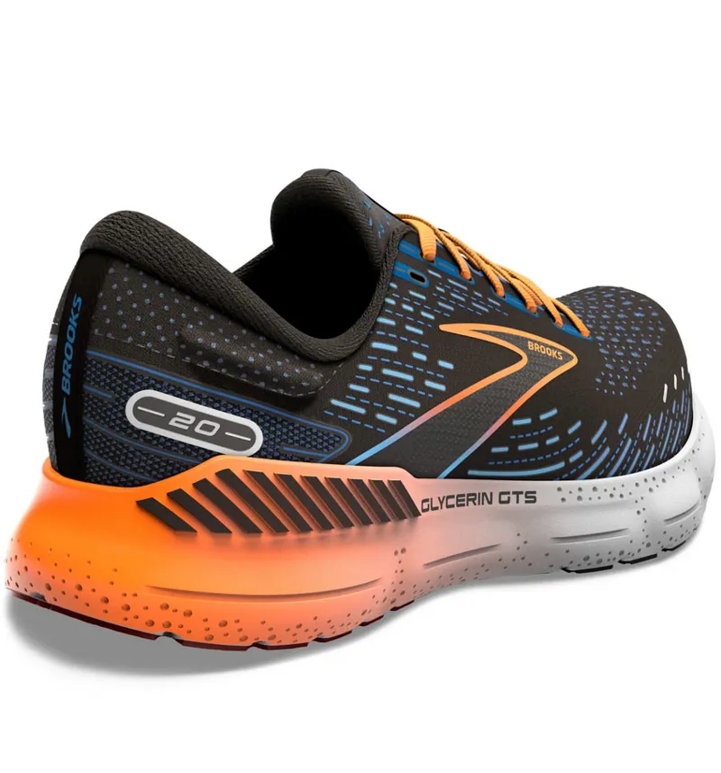 Brooks Men's Glycerin GTS 20 - Black/Classic Blue/Orange-3